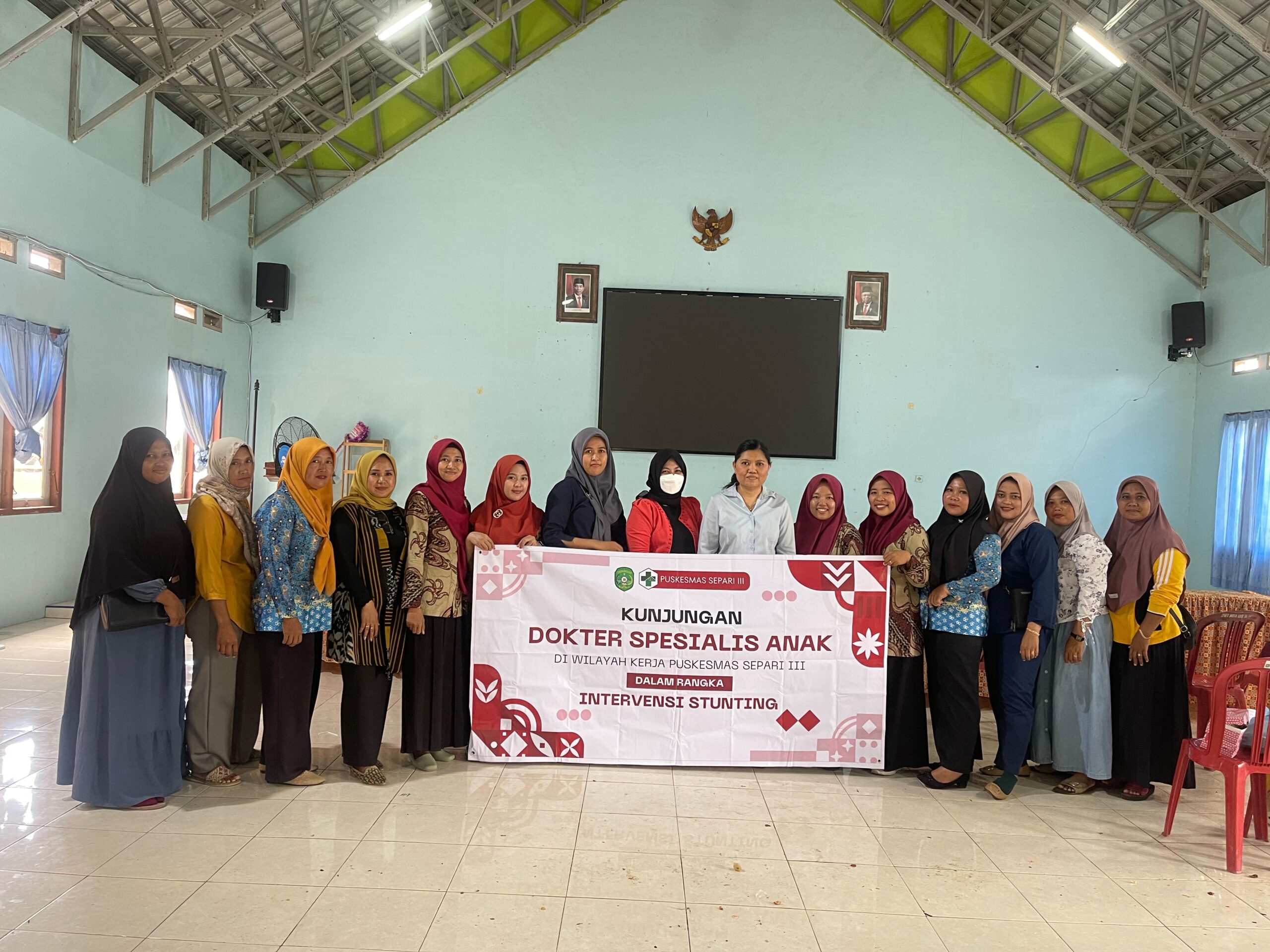 Kepala Desa Bhuana Jaya senang antusias warga terhadap kegiatan Intervensi stunting di desa