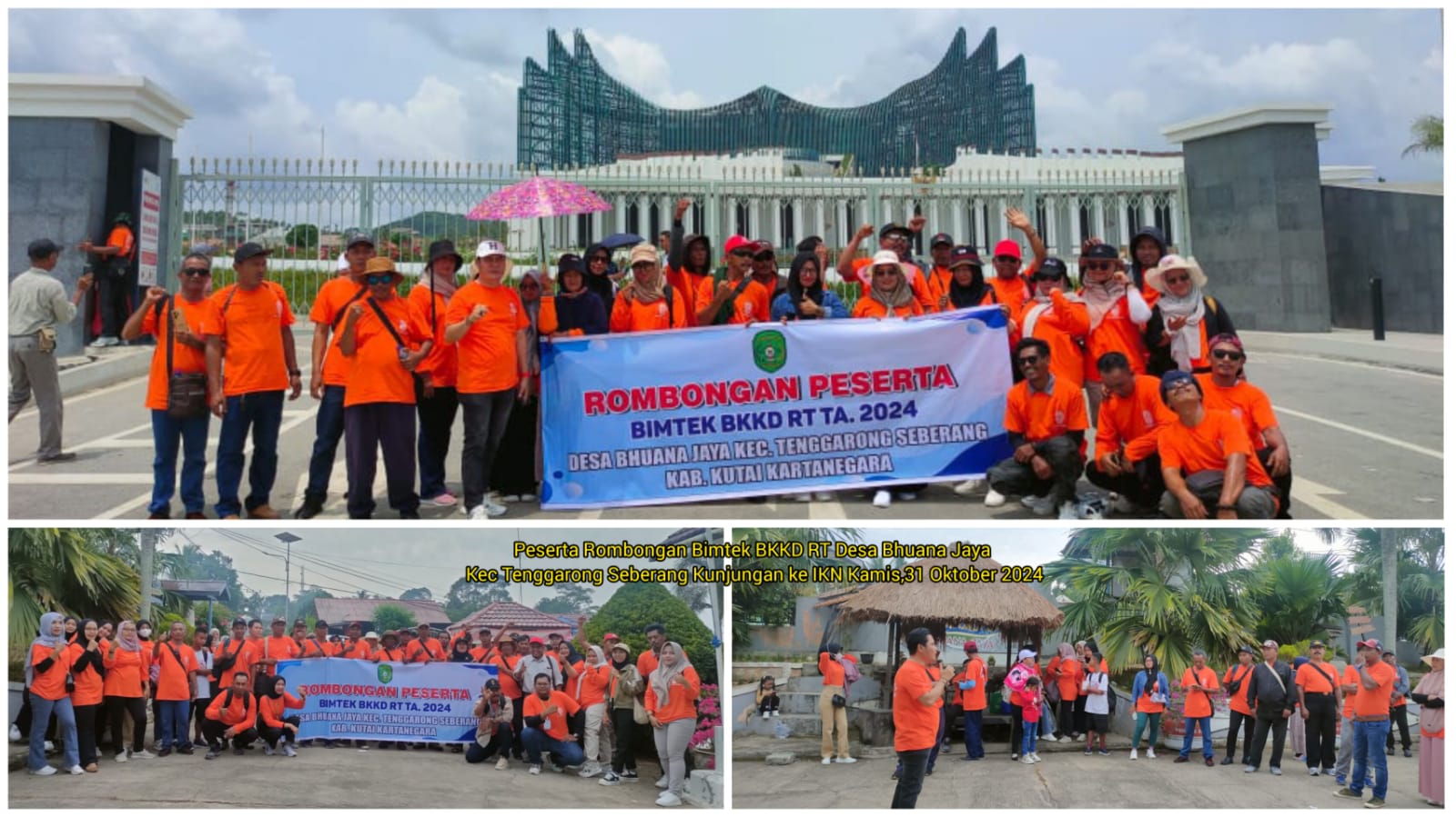 PESERTA ROMBONGAN BIMTEK BKKD RT DESA BHUANA JAYA KE IKN