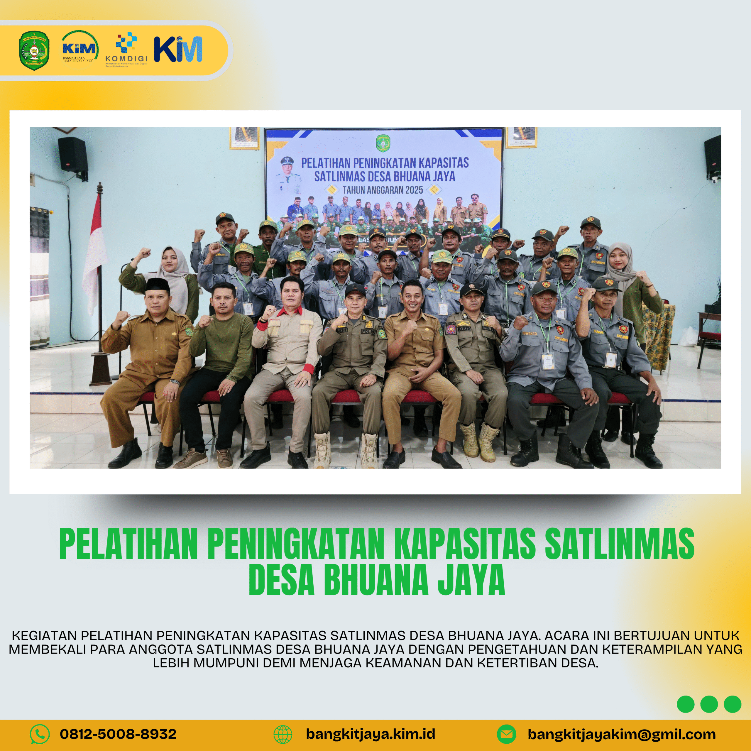 Pelatihan Peningkatan Kapasitas Satlinmas Desa Bhuana Jaya