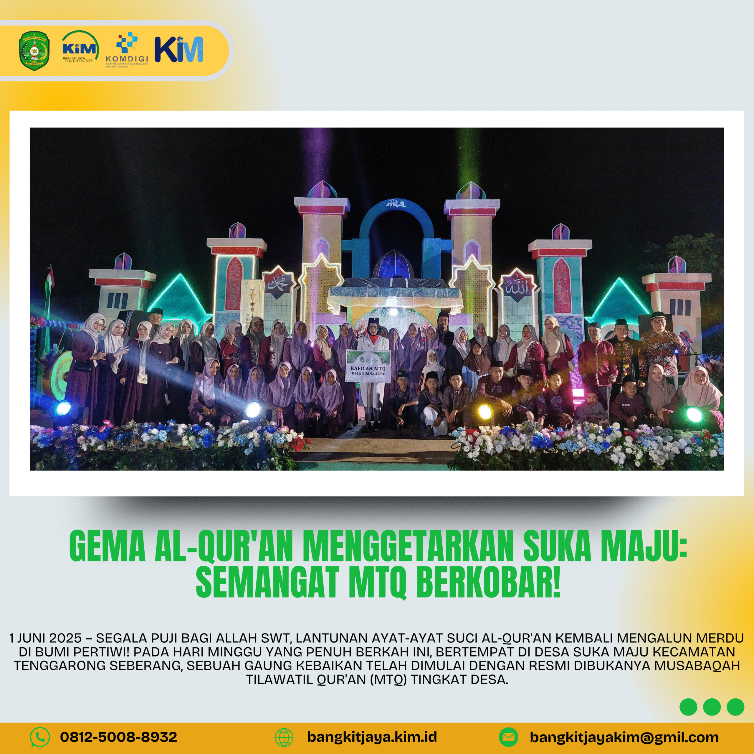 Gema Al-Qur'an Menggetarkan Suka Maju: Semangat MTQ Berkobar!