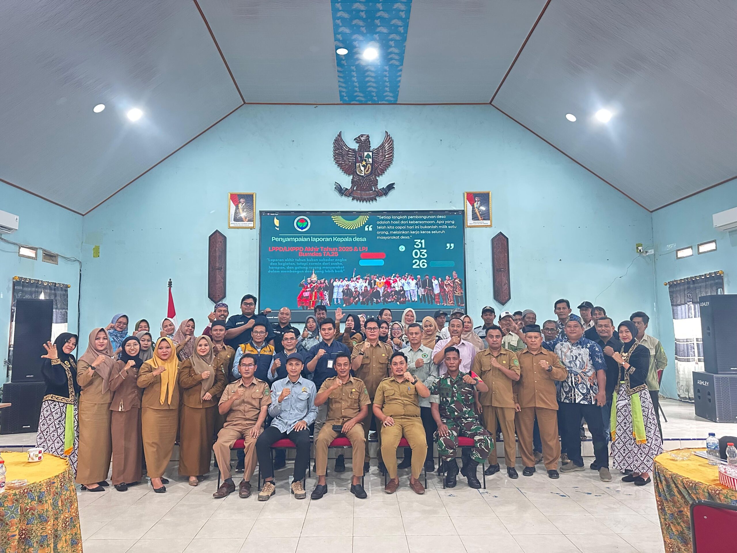 Wujudkan Transparansi, Desa Bhuana Jaya Gelar Penyampaian LPPD dan LPJ BUMDes Tahun 2025