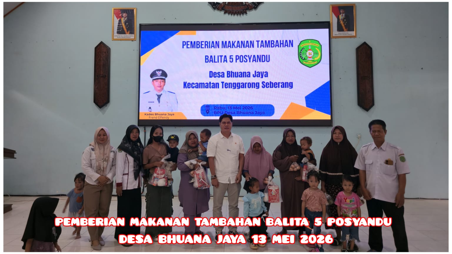 KEGIATAN PEMBERIAN MAKANAN TAMBAHAN BALITA DESA BHUANA JAYA