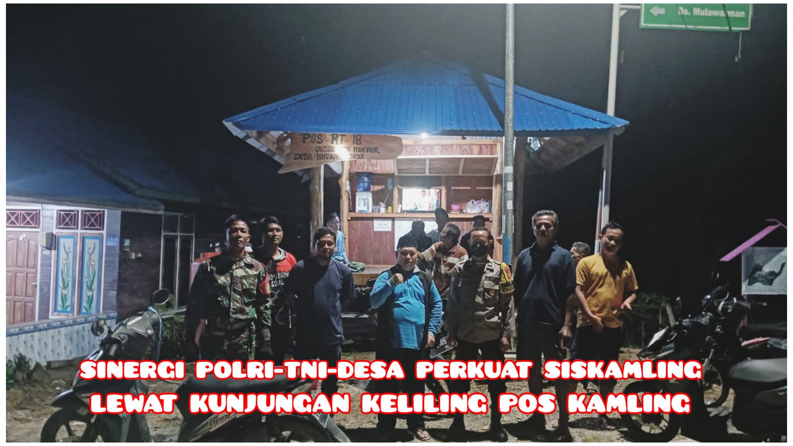 Sinergi Polri-TNI-Desa Perkuat Siskamling Lewat Kunjungan Keliling Pos