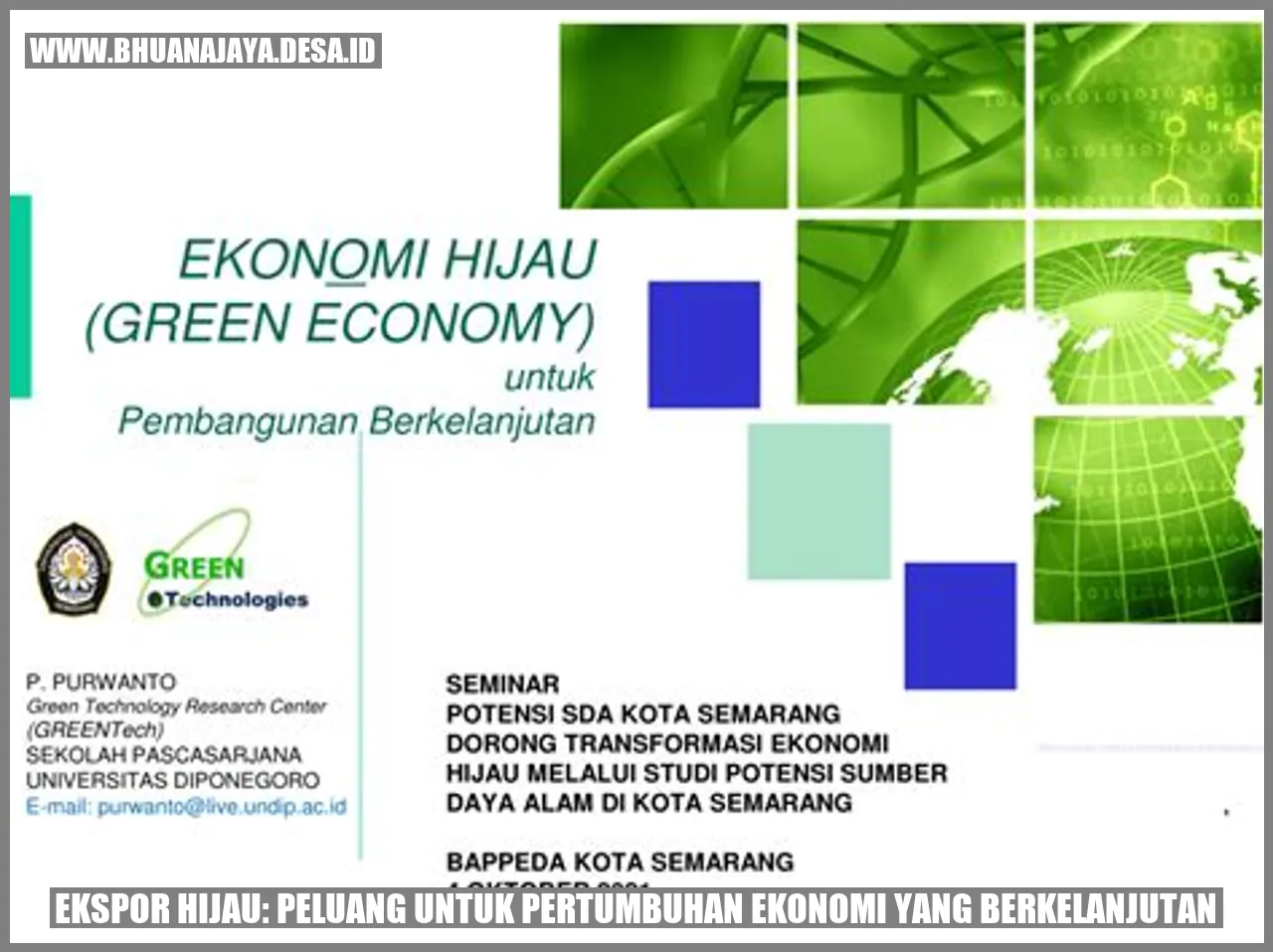 Ekspor Hijau: Peluang untuk Pertumbuhan Ekonomi yang Berkelanjutan