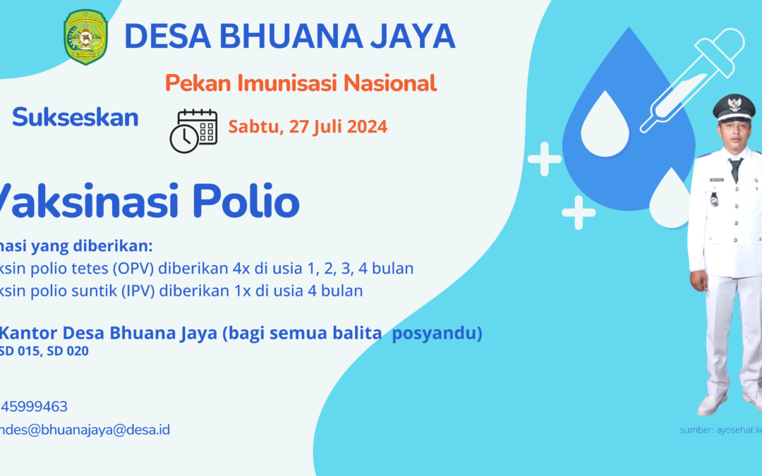 Himbauan PIN Polio untuk Anak-Anak di Desa Bhuana Jaya