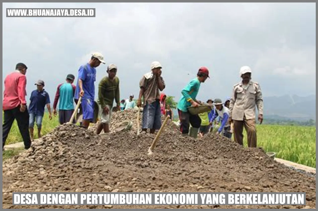 Desa dengan pertumbuhan ekonomi yang berkelanjutan