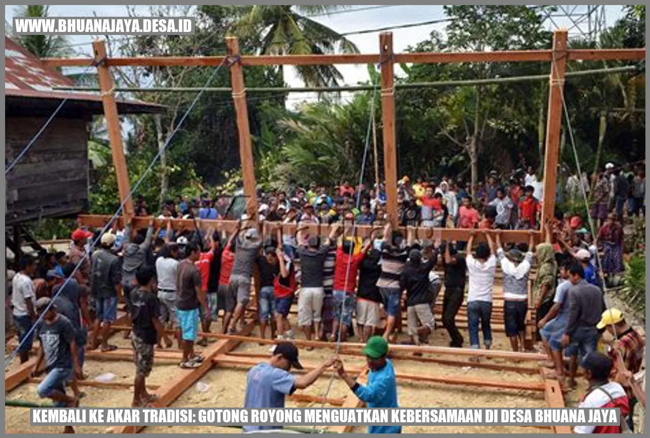 Gotong Royong di Desa Bhuana Jaya