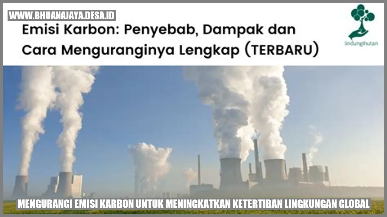 Mengurangi Emisi Karbon untuk Meningkatkan Ketertiban Lingkungan Global