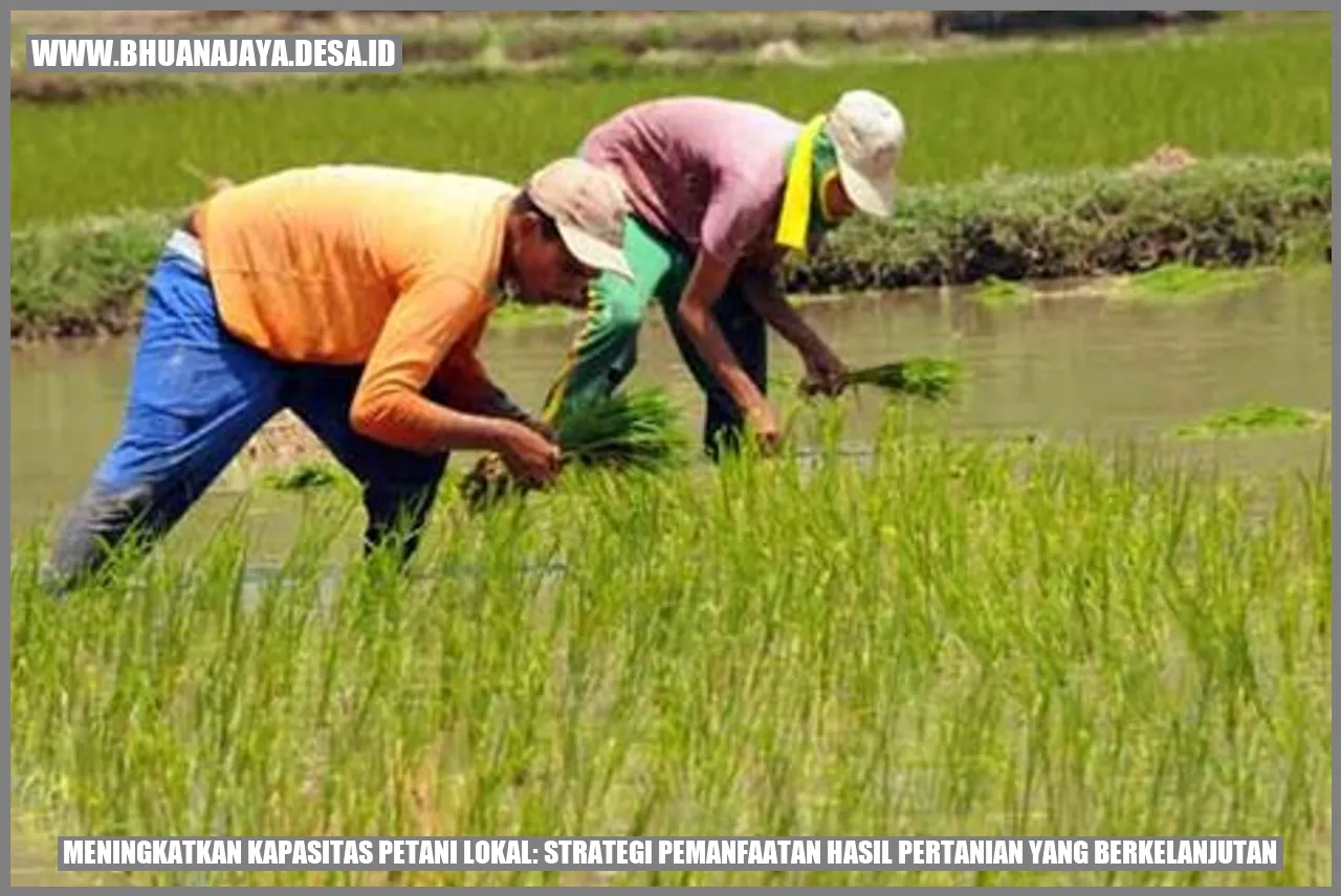 Meningkatkan Kapasitas Petani Lokal: Strategi Pemanfaatan Hasil Pertanian yang Berkelanjutan