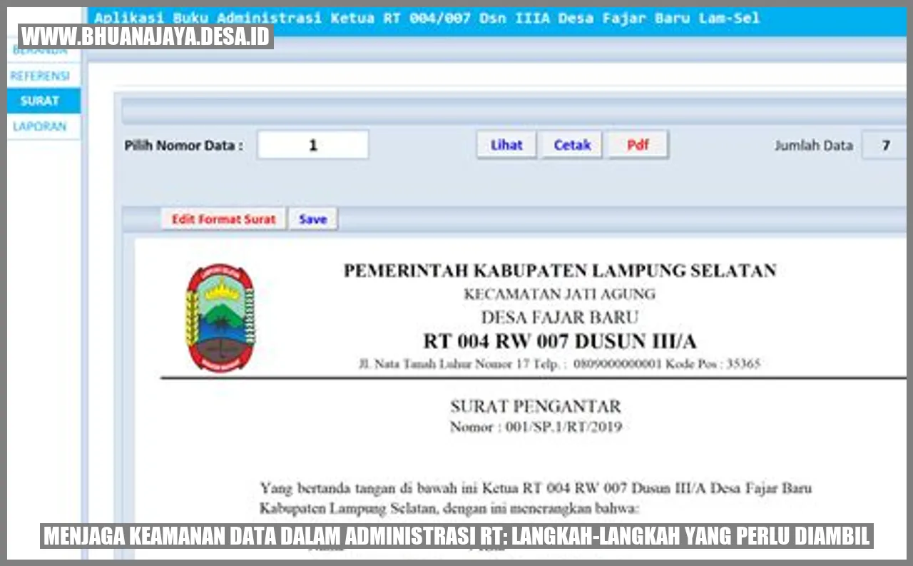 Menjaga Keamanan Data dalam Administrasi RT: Langkah-langkah yang Perlu Diambil