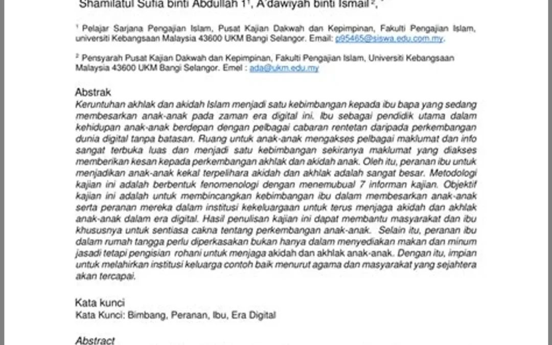 Menjaga Keselarasan Lingkungan dan Akhlak Anak dalam Era Digital