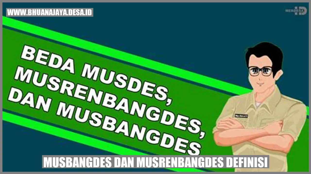 Musbangdes dan musrenbangdes definisi