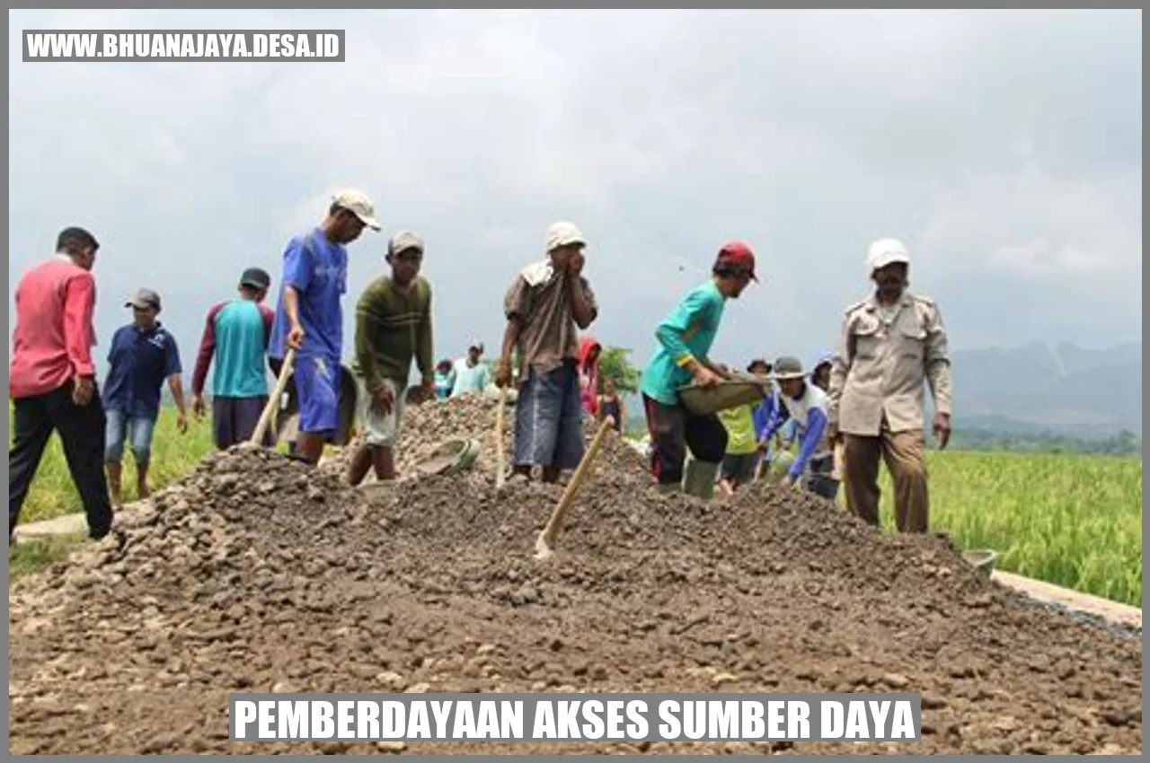 Pemberdayaan akses sumber daya