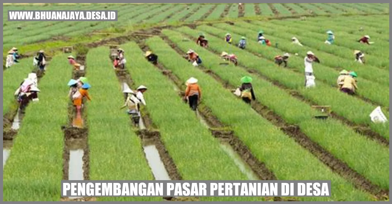 Pengembangan Pasar Pertanian di Desa