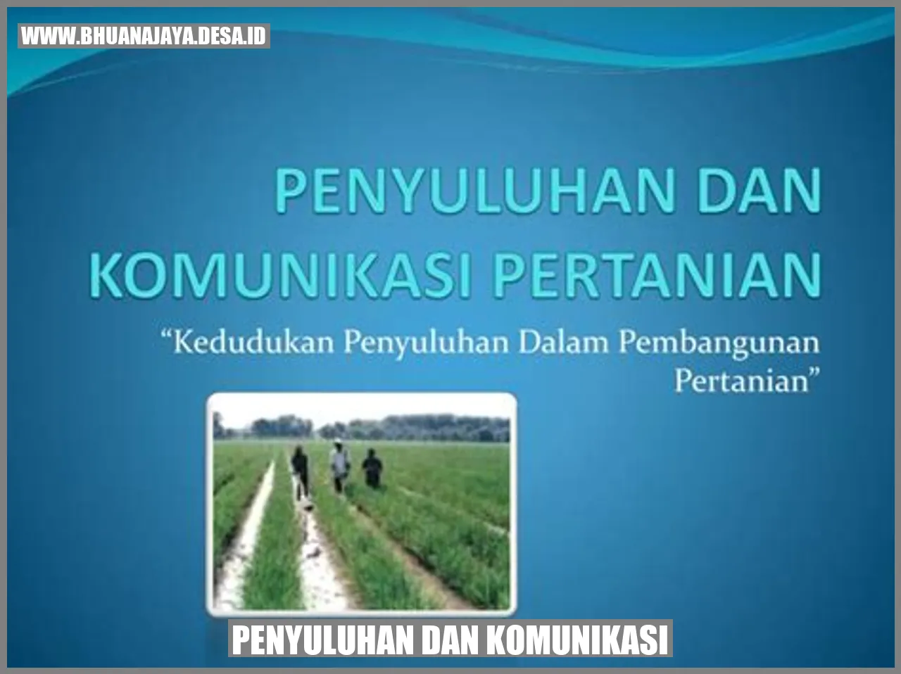 Penyuluhan dan Komunikasi