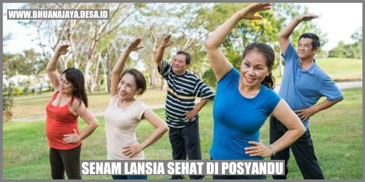 Senam Lansia Sehat di Posyandu